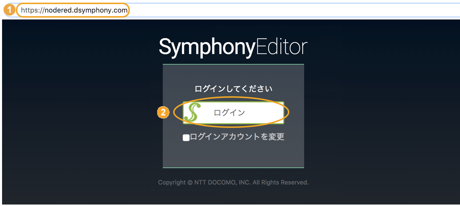 図：ログイン画面