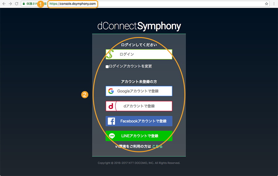 図：ログイン画面
